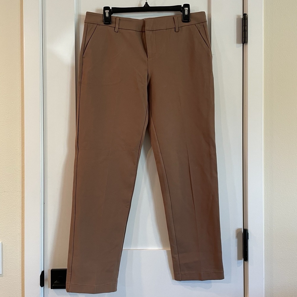 Korye‎ Womens Stretch Ankle Pants 29 Large Russet Brown Professional Business